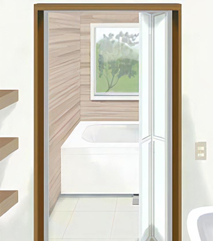 具有特殊門尺寸的浴室