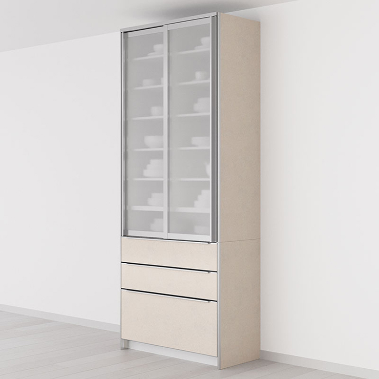 3層抽屜型(拉門設計)