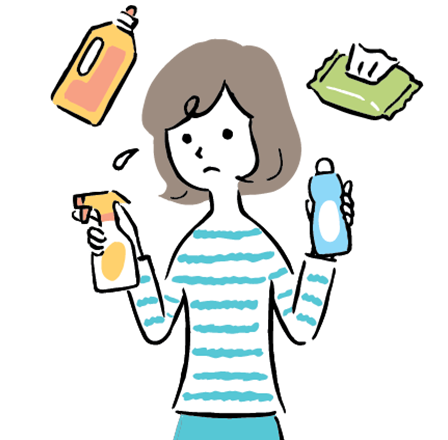 洗潔劑和酒精消毒劑增加了,但沒有儲物空間...